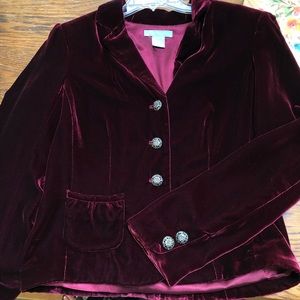 Fresh Twist Maroon Velvet Blazer Jacket